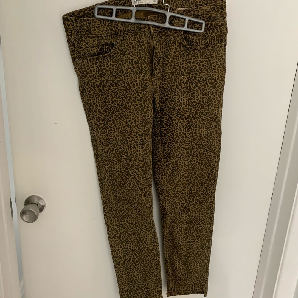 Zara Cheetah print skinny jeans